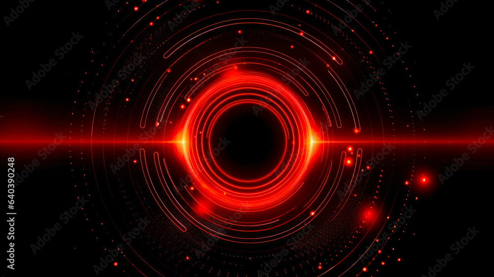 Red neon circle background. Futuristic technology style. Elegant background for business tech presentations. Ai generative. Red neon circle background. Futuristic technology style. Elegant background for business tech presentations. Ai generative.