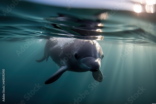 Vaquita - Gulf of California - The world's smallest porpoise species. Generative AI