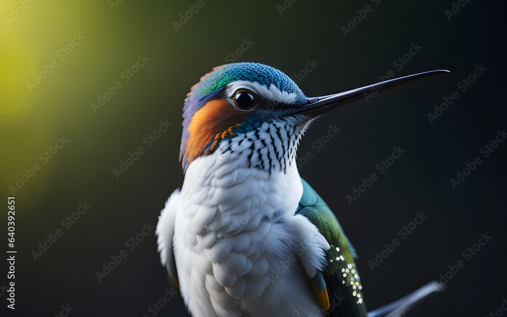 Obraz premium Close up Image of Colorful Hummingbird