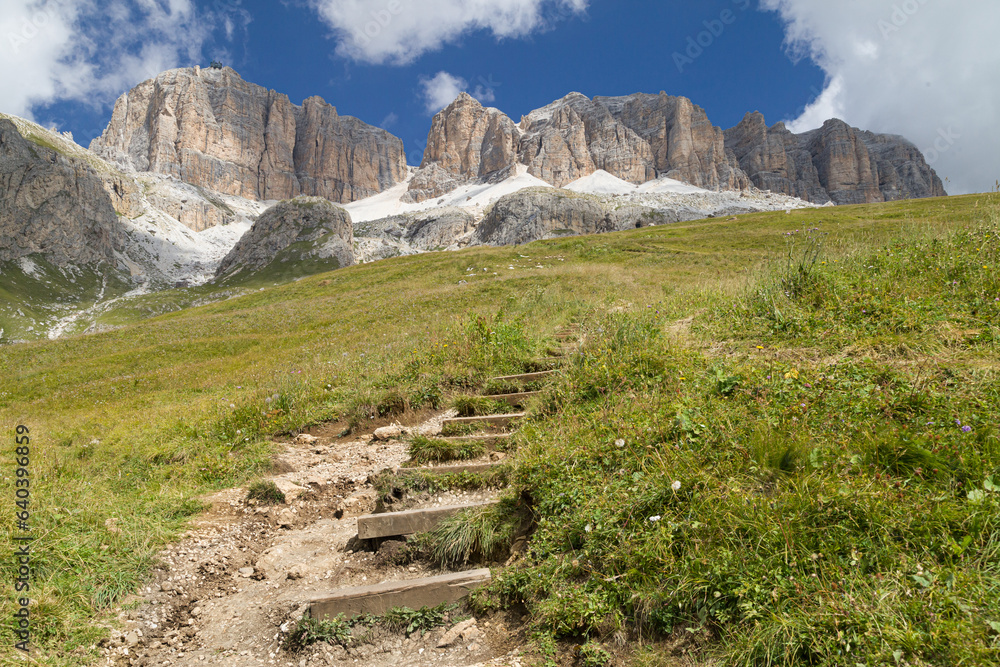 Sass Pordoi from Pordoi Pass