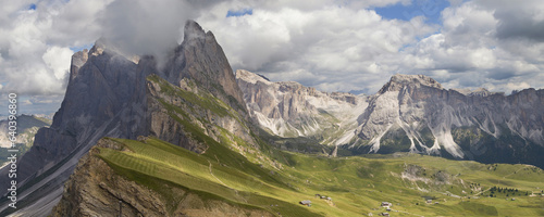 Obraz na płótnie Panorama from Seceda w salonie