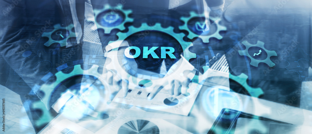 OKR. Objectives, Key and Results. Business target and focus concepts