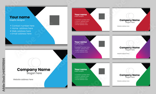 Double-sided creative business card template and gradient bundle Creative Business Card Design