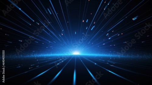 An abstract background with blue light and stars