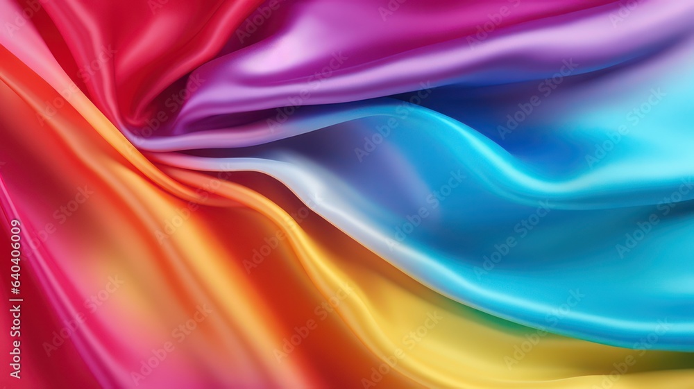 Rainbow satin background created with Generative AI Rainbow satin background created with Generative AI