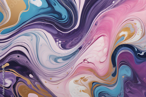 abstract colorful background  An abstract background with marbling effects  reminiscent of the beauty of swirling galaxies and cosmic marvels -Generative Ai