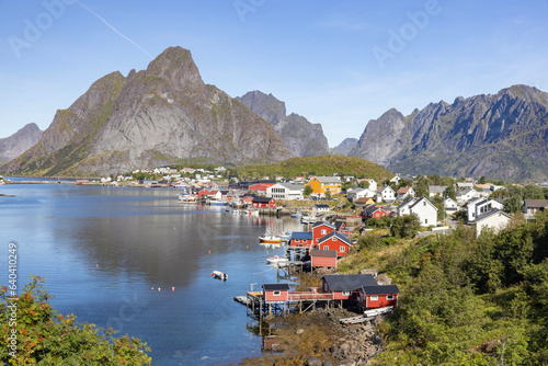 Gravdalsbukta - Reine is a settlement and fishing village in Moskenes municipality, in Lofoten, Nordland county.,Norway,Europe photo