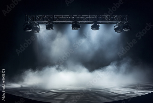 Stage spotlight show bright entertainment concert event light performance smoke scene