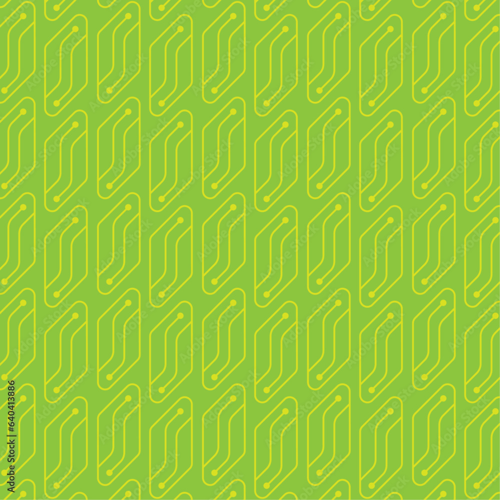 Abstract geometric lines circuit green concept decoration pattern vector