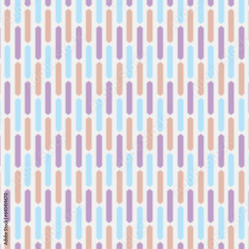 Seamless pattern pastels colors blue red and purple geometric piece shape vector