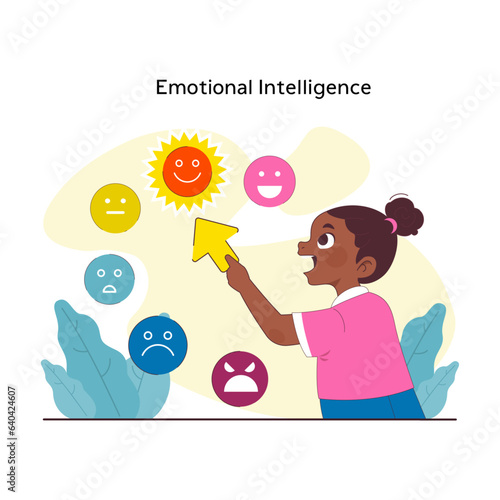 Children psychology. Kid mental health awareness. Emotional intelligence