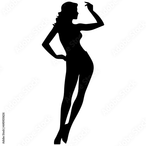 Silhouette of a beautiful girl