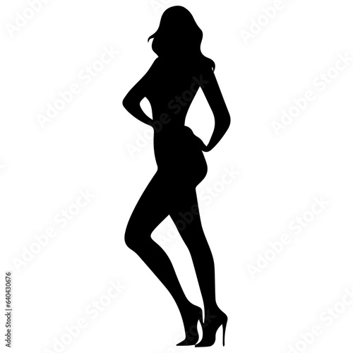 Silhouette of a beautiful girl