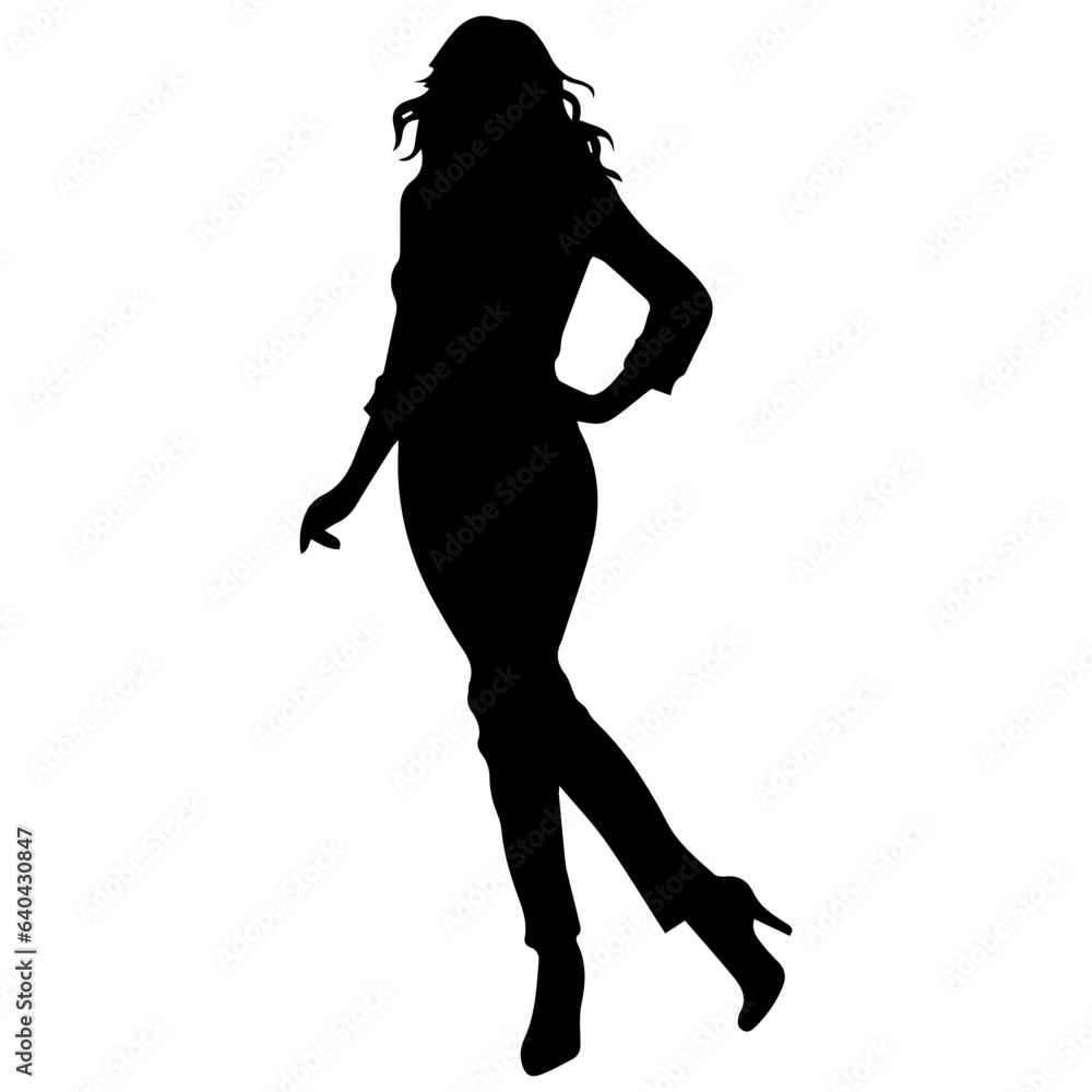 Silhouette of a beautiful girl Silhouette of a beautiful girl