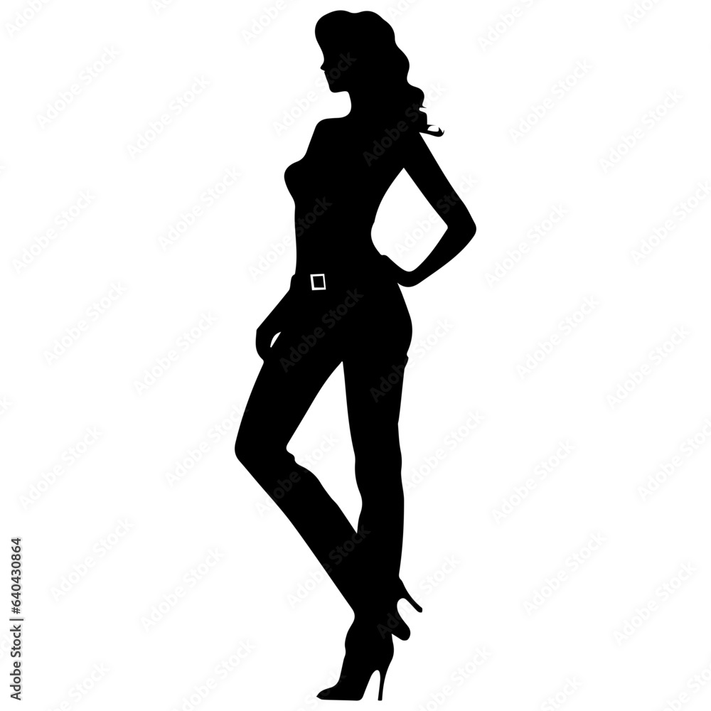 Silhouette of a beautiful girl Silhouette of a beautiful girl