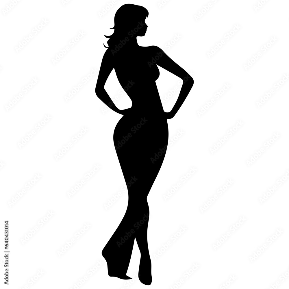 Silhouette of a beautiful girl Silhouette of a beautiful girl