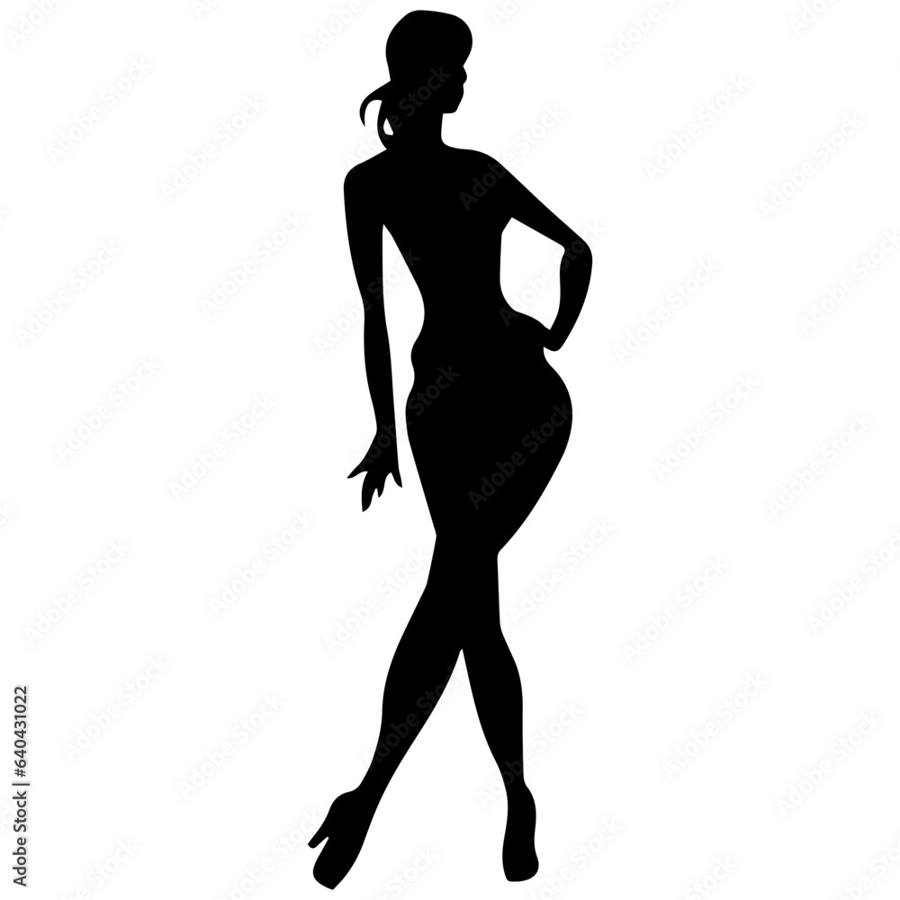 Silhouette of a beautiful girl Silhouette of a beautiful girl
