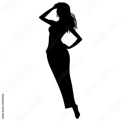 Silhouette of a beautiful girl