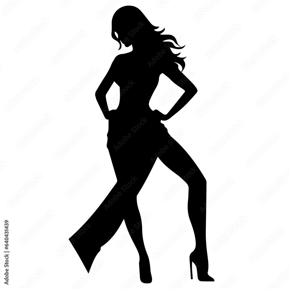 Silhouette of a beautiful girl Silhouette of a beautiful girl