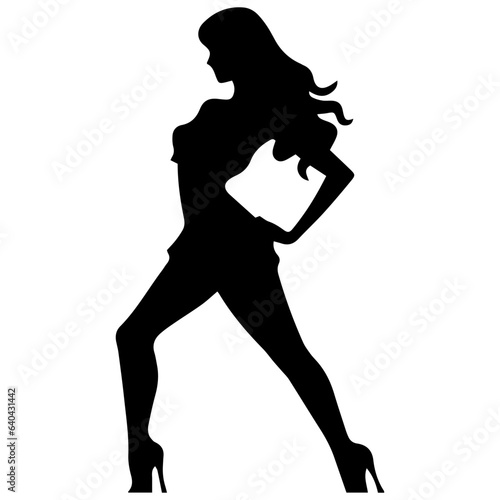 Silhouette of a beautiful girl