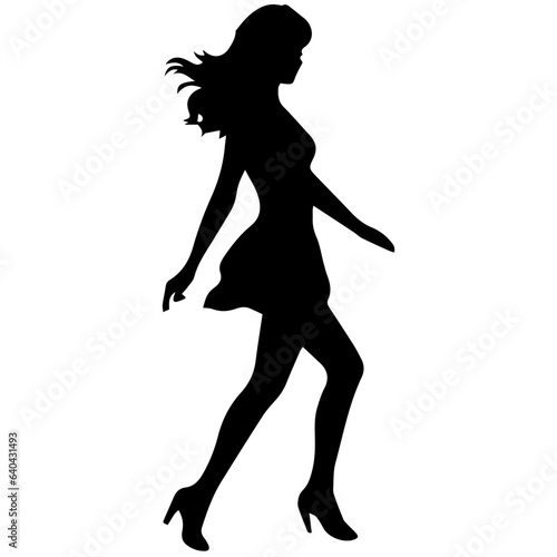 Silhouette of a beautiful girl