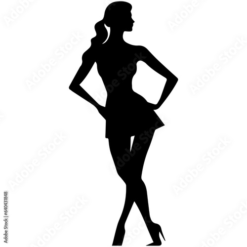 Silhouette of beautiful girl