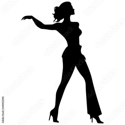 Silhouette of beautiful girl