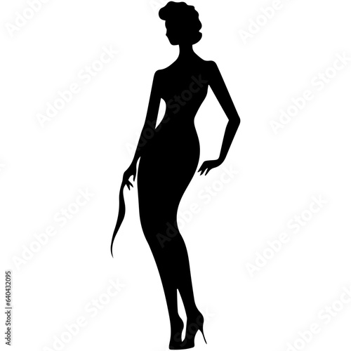 Silhouette of beautiful girl
