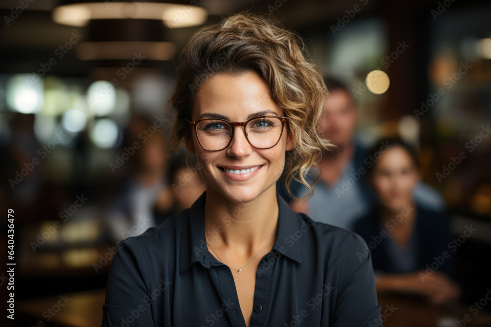 Studio shot of a beautiful woman wearing a black jacket, fashion and business concept. Generative Ai. Generative Ai. Studio shot of a beautiful woman wearing a black jacket, fashion and business concept. Generative Ai. Generative Ai.