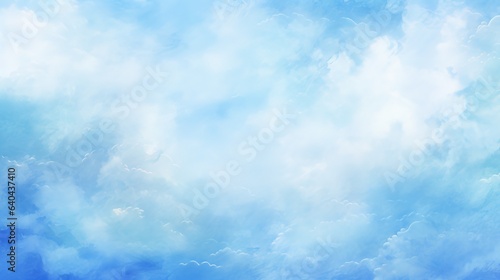 A clear blue sky filled with fluffy white clouds on a sunny summer day