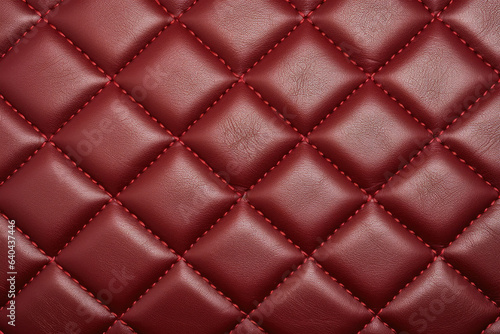 Exquisite Artistry Revealed: A Captivating Close-up of Luxurious Quilted Leather © aicandy
