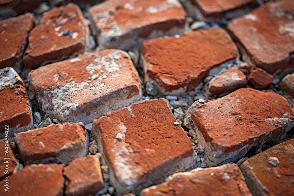 Intricate Details Revealed: A Mesmerizing Macro Shot of a Weathered Brick Wall Intricate Details Revealed: A Mesmerizing Macro Shot of a Weathered Brick Wall
