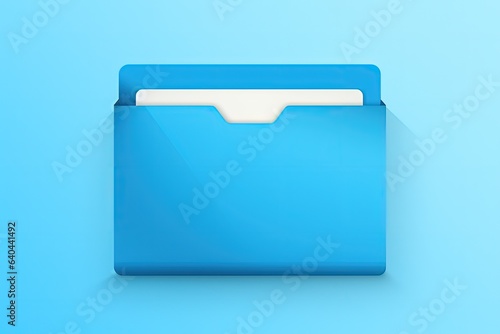 File folder illustration, blue background. Generative AI