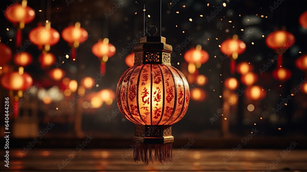Mid autumn festival paper art style with full moon, moon cake, chinese lantern and rabbits Mid autumn festival paper art style with full moon, moon cake, chinese lantern and rabbits