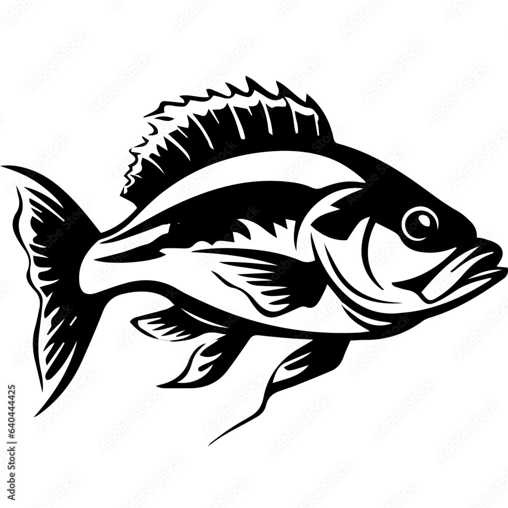 silhouette fish on a white background, vector illustration silhouette fish on a white background, vector illustration