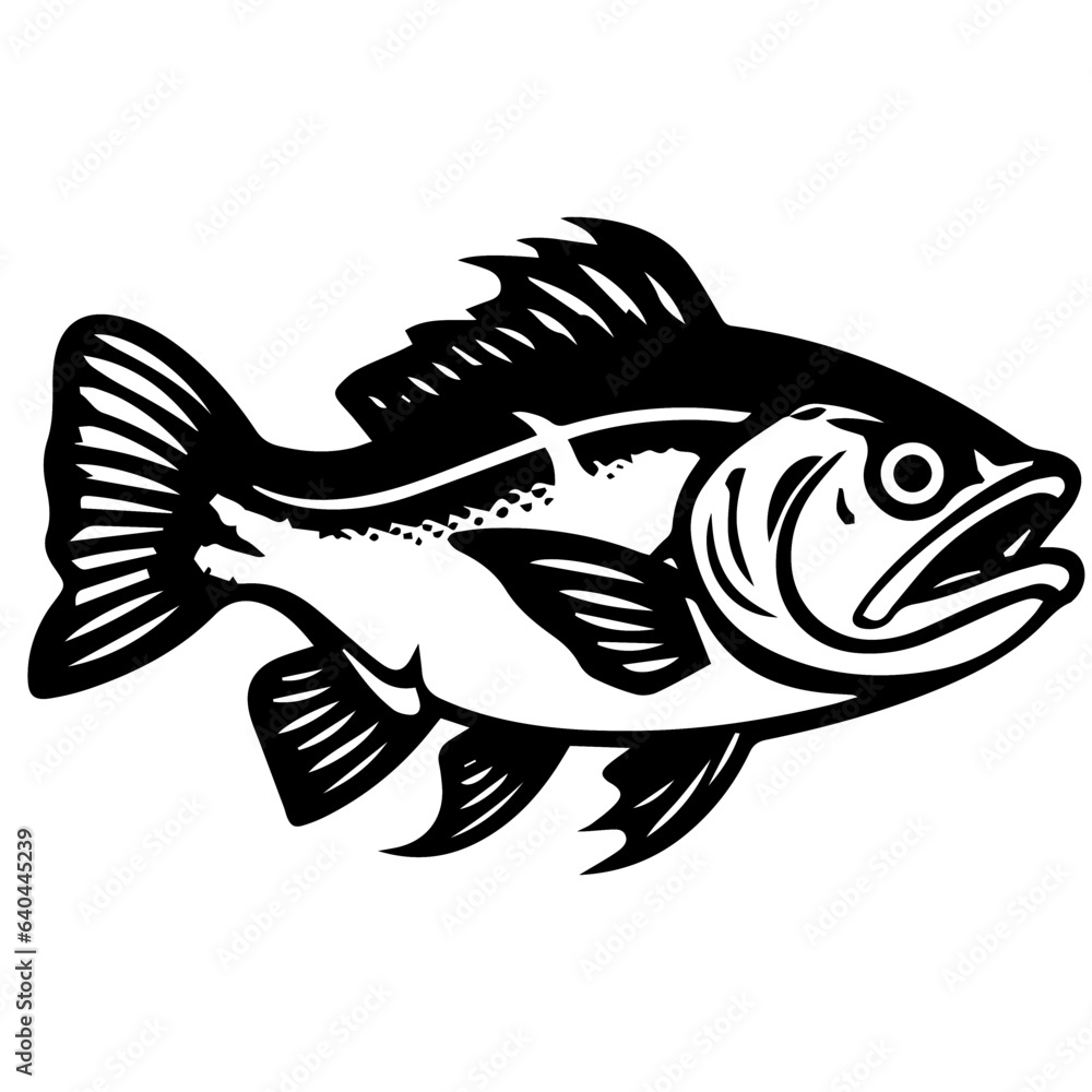 silhouette fish on a white background, vector illustration silhouette fish on a white background, vector illustration