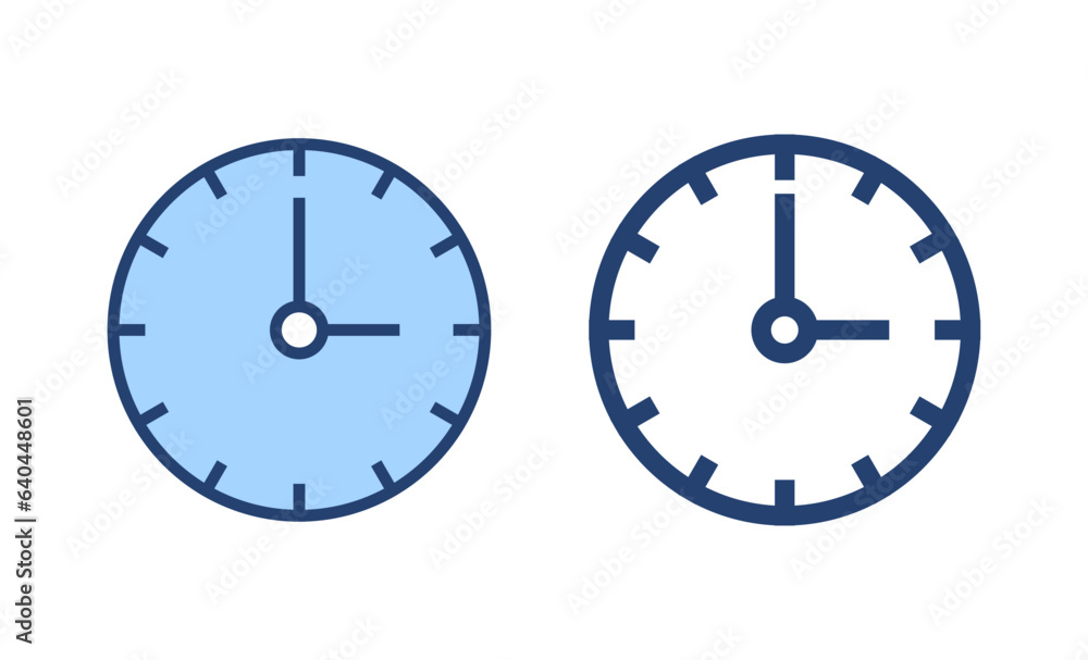 Clock icon vector. Time sign and symbol. watch icon Clock icon vector. Time sign and symbol. watch icon