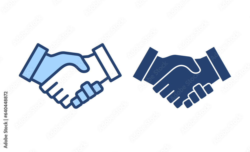 Handshake icon vector. business handshake sign and symbol. contact agreement