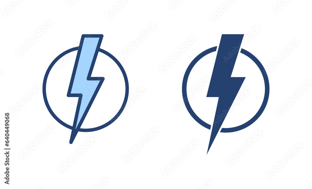 Lightning icon vector. electric sign and symbol. power icon. energy sign Lightning icon vector. electric sign and symbol. power icon. energy sign