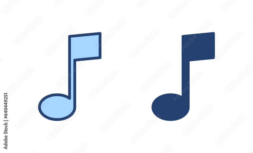 Music icon vector. note music sign and symbol Music icon vector. note music sign and symbol