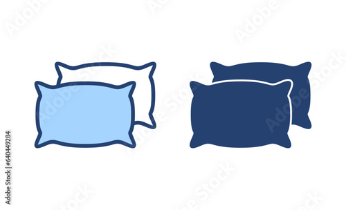 Pillow icon vector. Pillow sign and symbol. Comfortable fluffy pillow