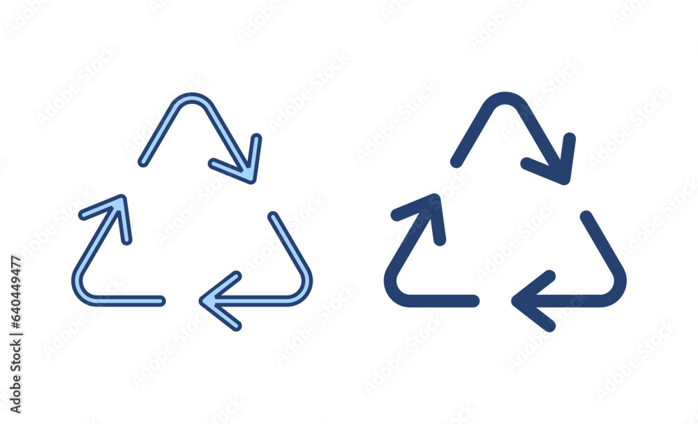 Recycle icon vector. Recycling sign and symbol. Recycle icon vector. Recycling sign and symbol.