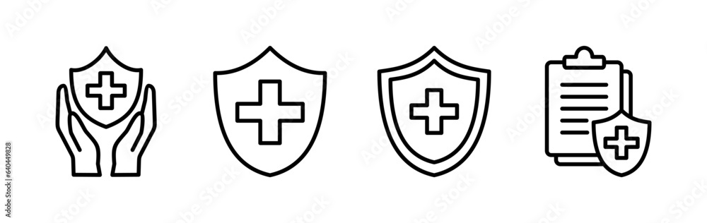 Health insurance icon vector. medical insurance icon Health insurance icon vector. medical insurance icon