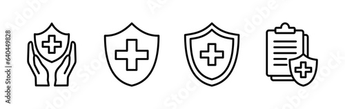 Health insurance icon vector. medical insurance icon