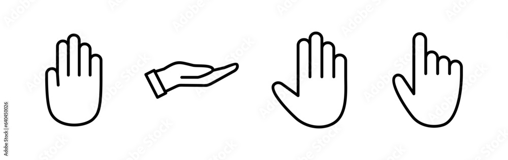 Hand icon vector. hand symbols. palm Hand icon vector. hand symbols. palm