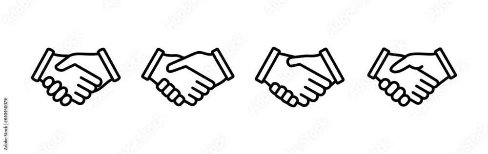 Hand shake icon vector. business handshake. contract agreement. partnership