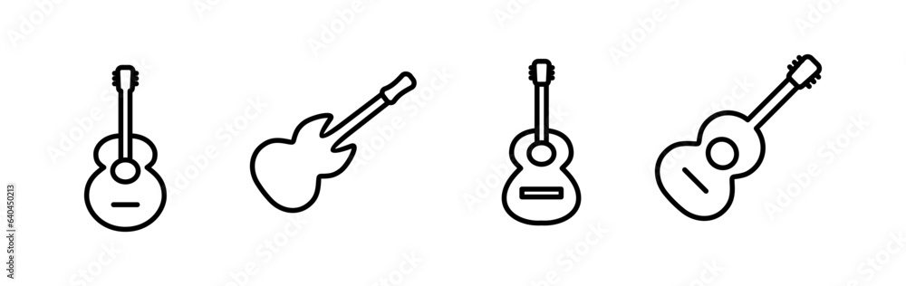 Guitar icon vector. musical instrument sign Guitar icon vector. musical instrument sign