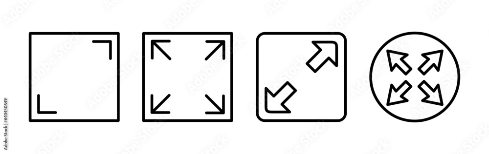 Fullscreen icon vector. expand fullscreen icon Fullscreen icon vector. expand fullscreen icon