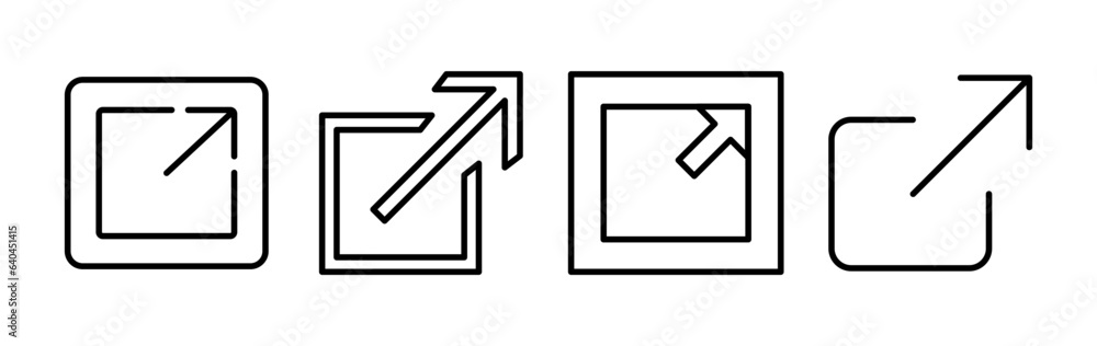 External link icon vector. hyperlink chain symbol. download, share, External link icon vector. hyperlink chain symbol. download, share,