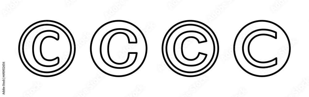Copyright icon vector. copyright symbol Copyright icon vector. copyright symbol